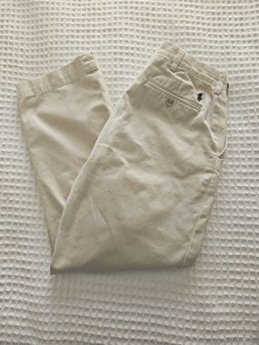 Polo Ralph Lauren Men's Beige Suffield  Cotton Chino Pants Straight Leg Logo 34